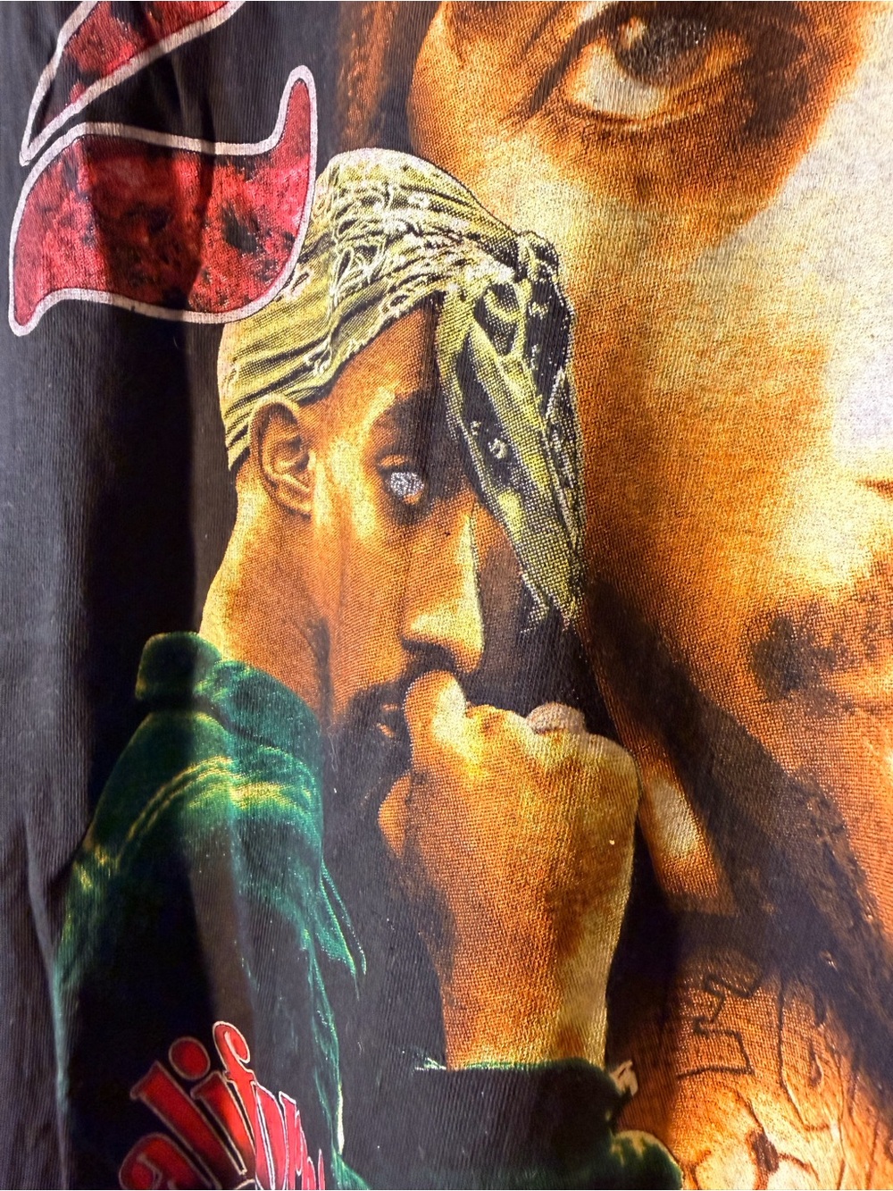 VINTAGE š„ RARE š„ 1995 š„ 2Pac Shakur California Love I Aināt Mad At Cha Rap Tee - Picture 12 of 12